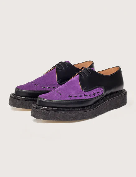 DIANO BLACK/PURPLE SUEDE CREEPERS