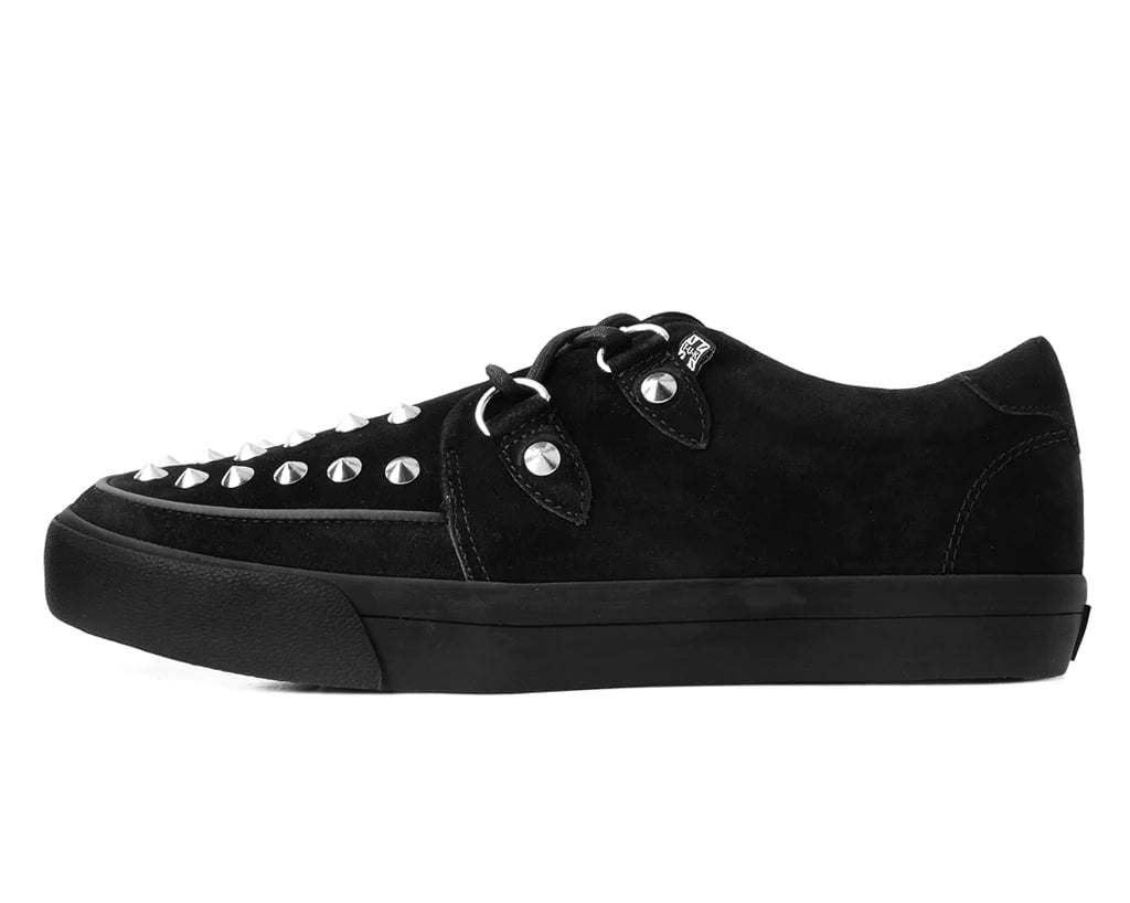 BLACK SUEDE STUD SNEAKER