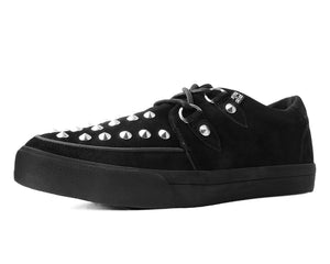 BLACK SUEDE STUD SNEAKER