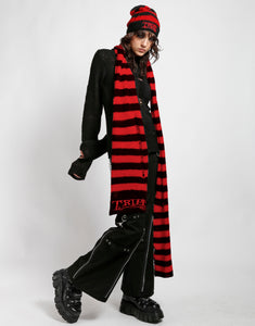 TRIPP NYC STRIPE SCARF RED