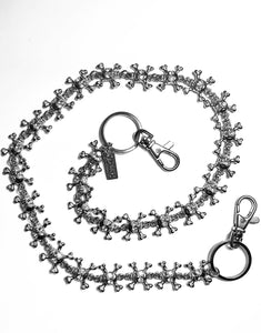 MINI SKULL CHAIN SILVER