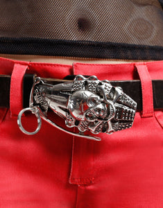 BIG GRENADE SKULL BELT BUCKLE