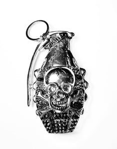 BIG GRENADE SKULL BELT BUCKLE