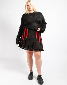 CURVE MIDNIGHT PLEATED SKIRT