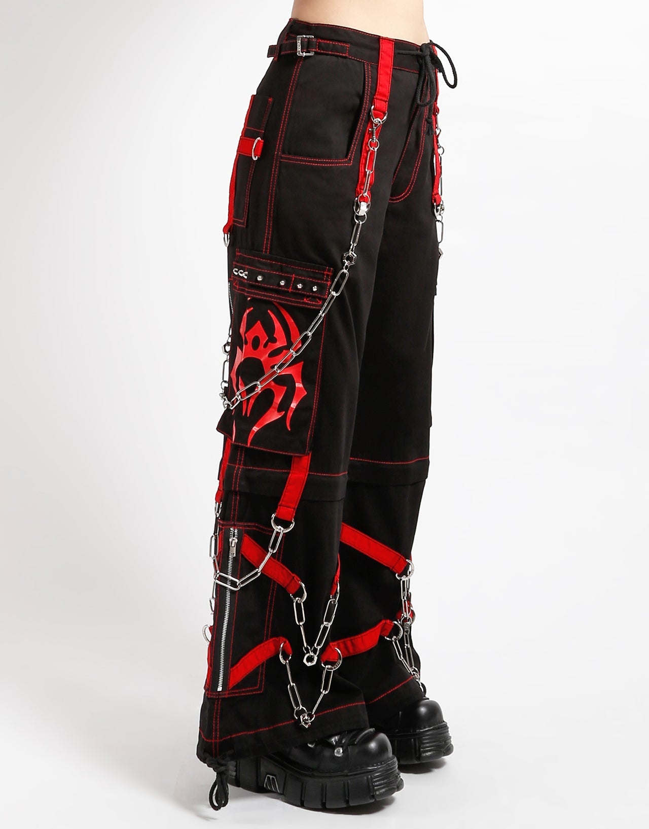 SPIDER ZIP OFF PANT RED