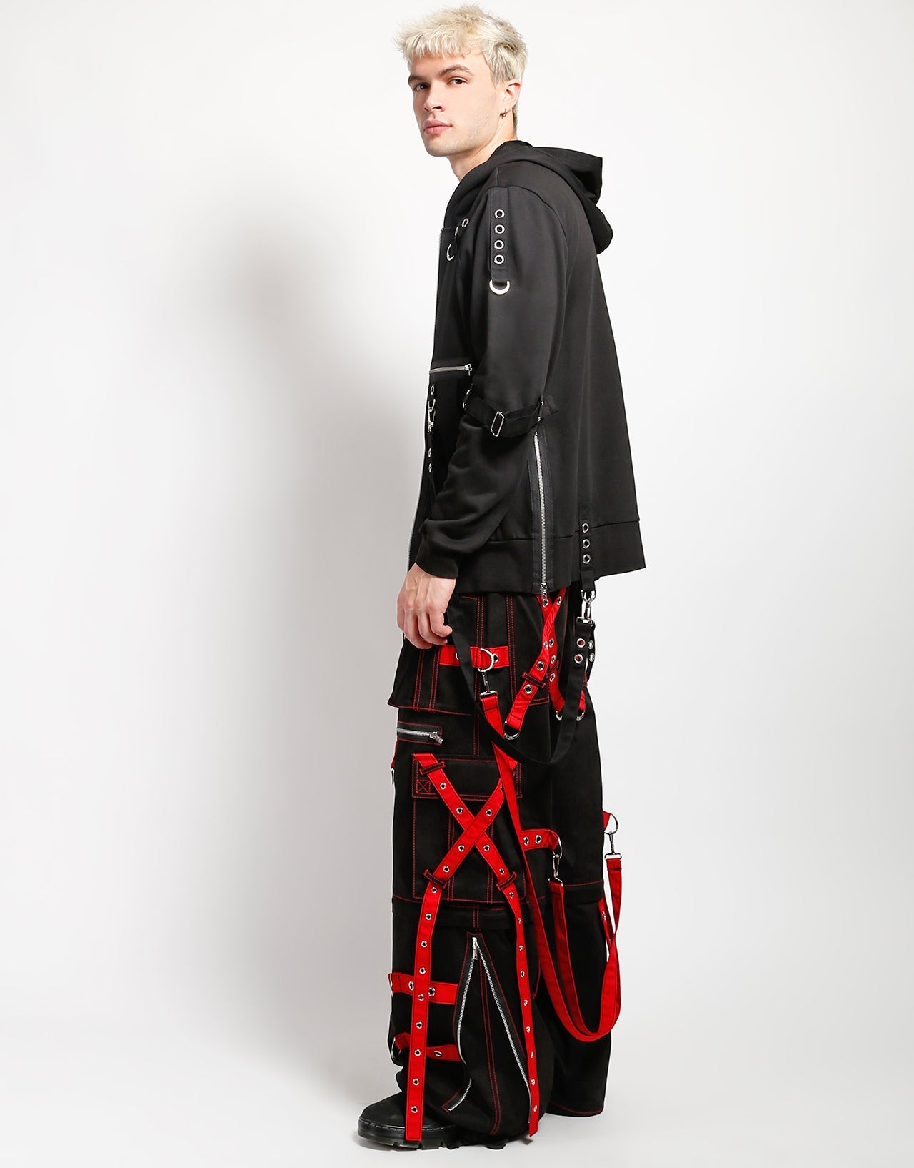 X-STRAP ZIP OFF PANT BLACK/RED