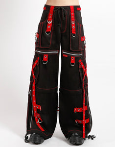 X-STRAP ZIP OFF PANT BLACK/RED