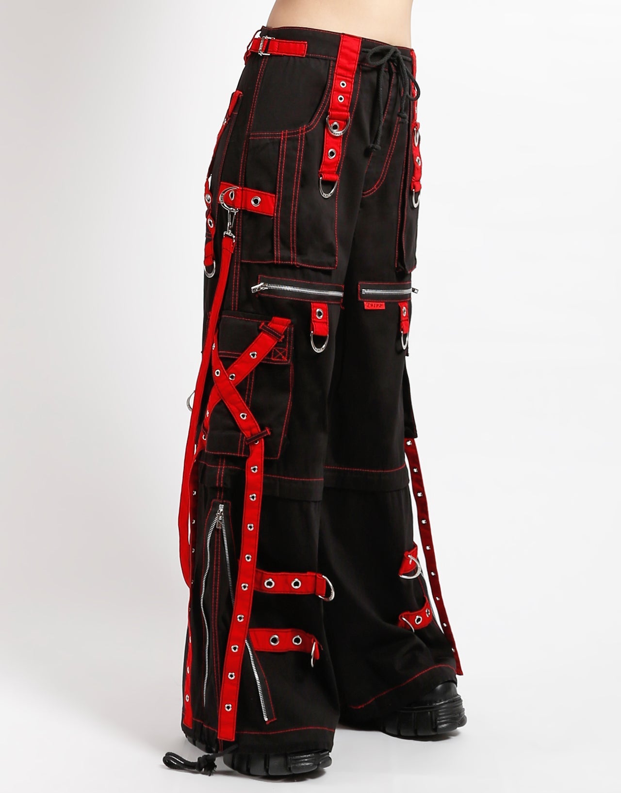 X-STRAP ZIP OFF PANT BLACK/RED