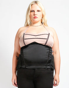 CURVE CHIFFON HALTER CORSET