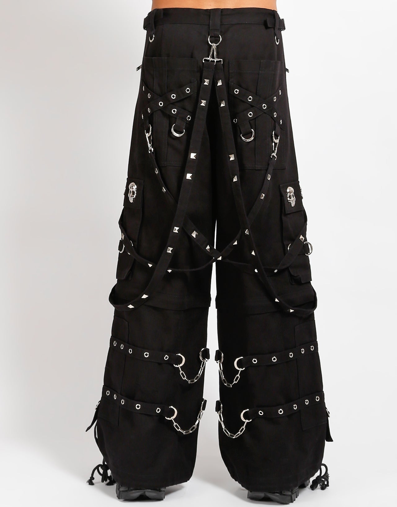 SKULL DENIM STUD PANT