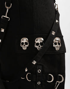 SKULL DENIM STUD PANT