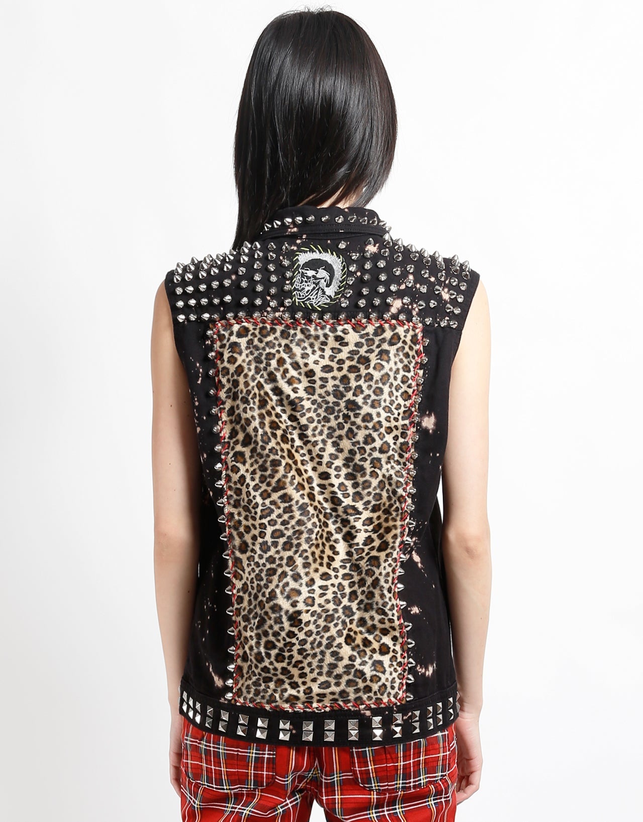 HAND STUDDED PUNK VEST