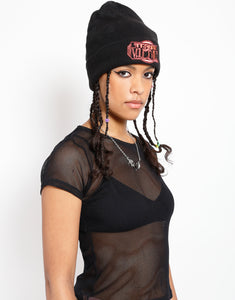 Trash & Vaudeville Pink Logo Beanie