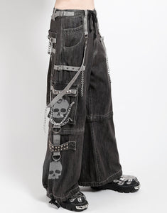 SUPER SKULL DENIM PANT GREY SKULL