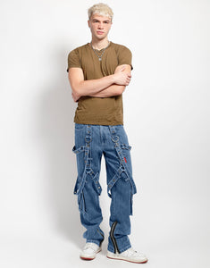 Y-HARNESS PANT LIGHT INDIGO DENIM