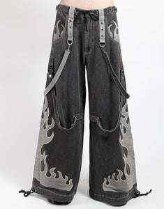 FLAME DARK STREET PANT BLACK DENIM