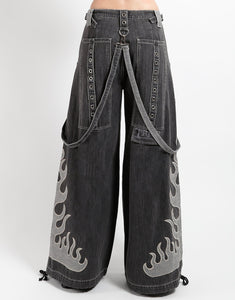 FLAME DARK STREET PANT BLACK DENIM