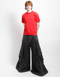 BOOSTER STRAP PANT BLACK DENIM