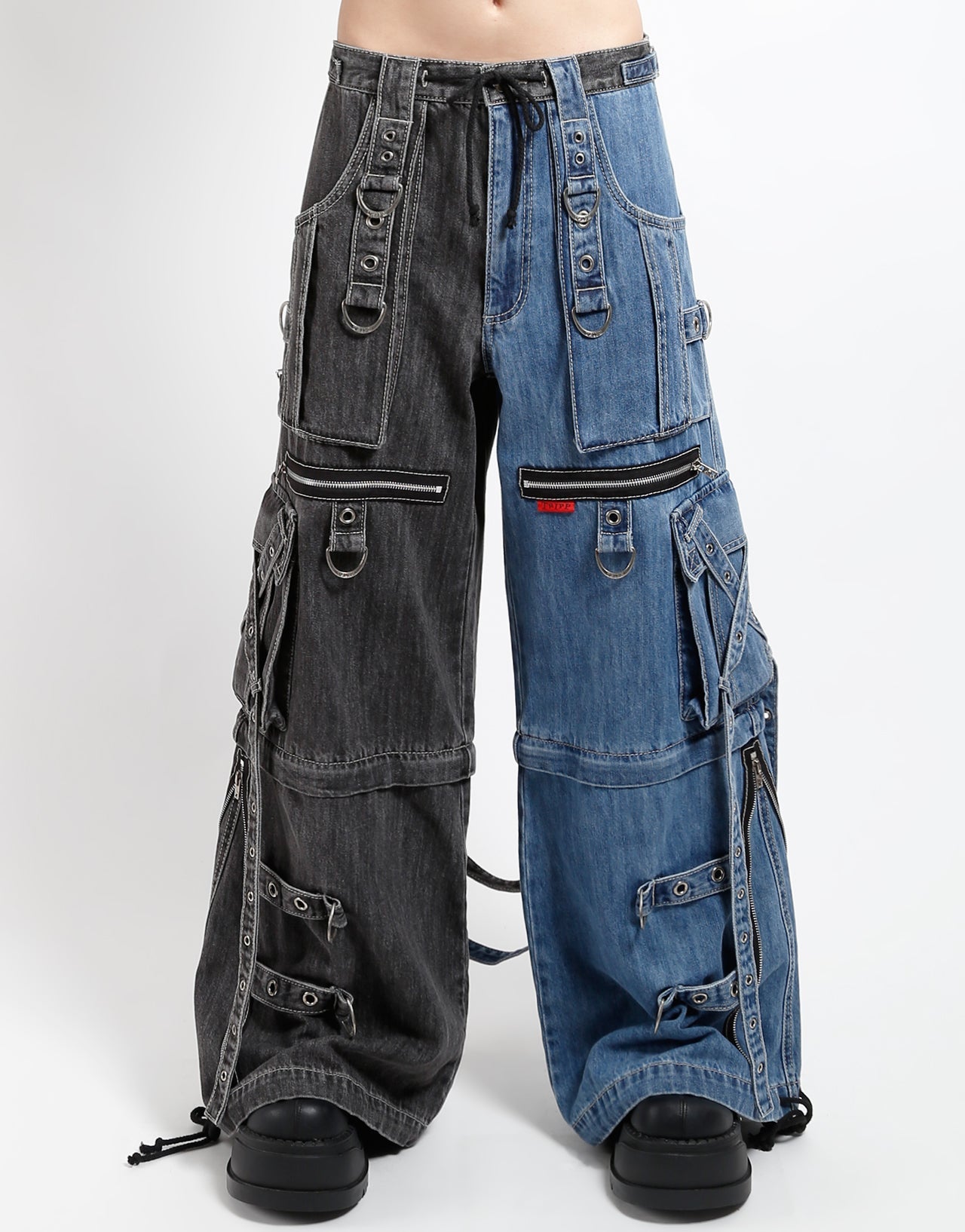 X-STRAP PANT SPLIT DENIM