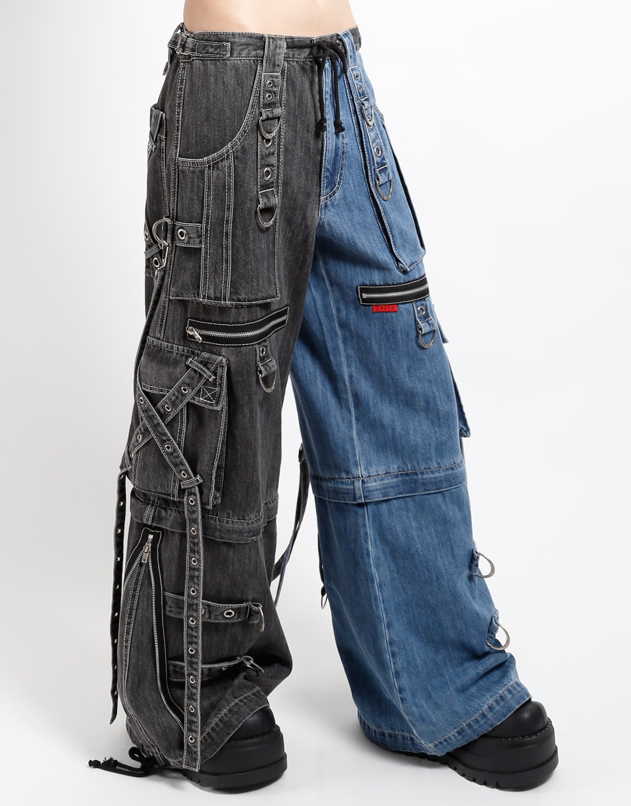 X-STRAP PANT SPLIT DENIM