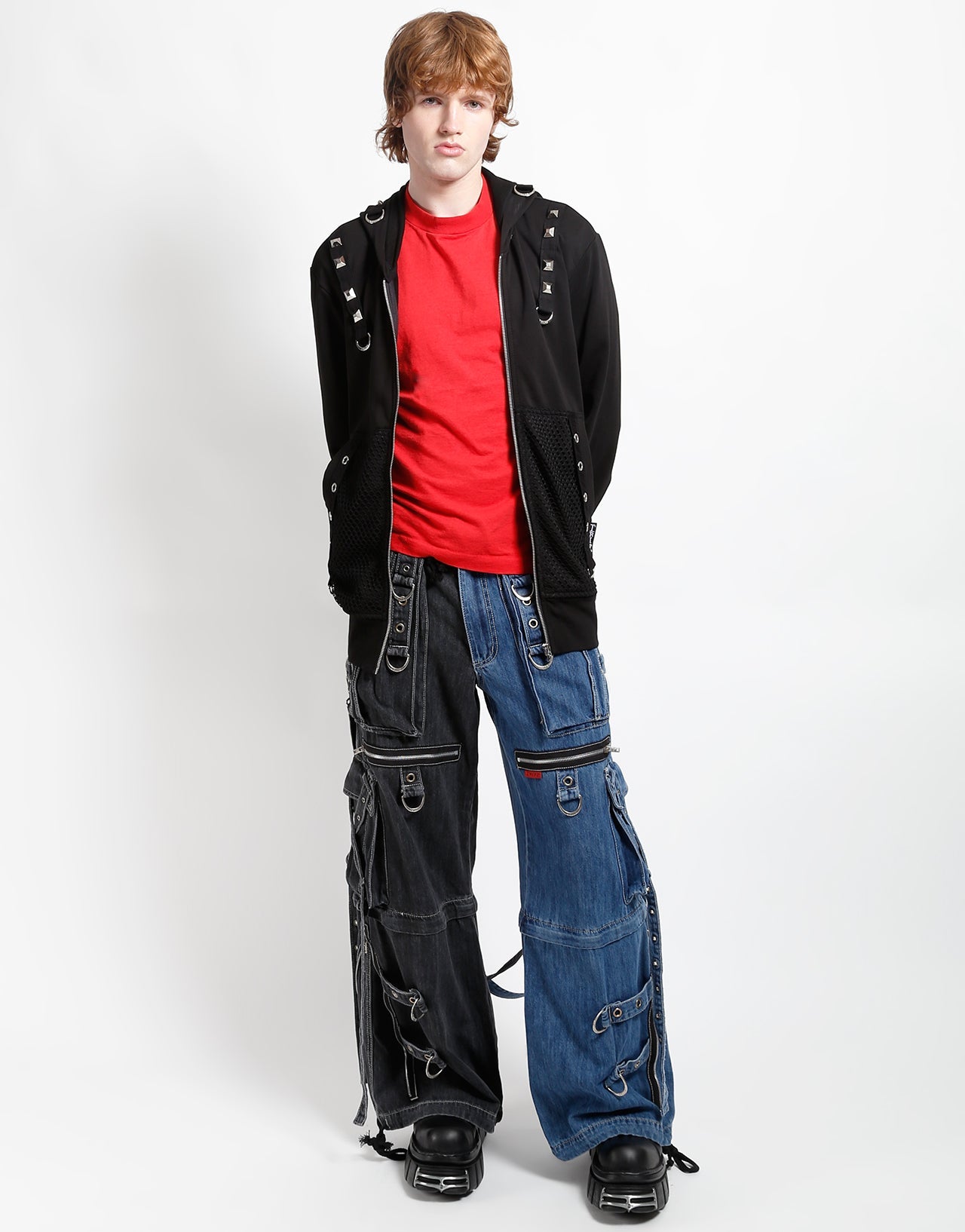 X-STRAP PANT SPLIT DENIM