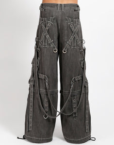 X-STRAP PANT BLACK DENIM