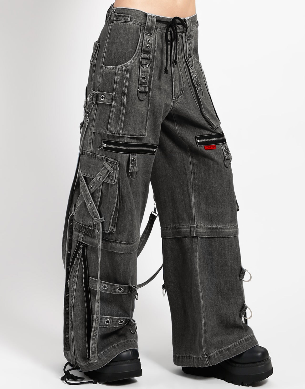 X-STRAP PANT BLACK DENIM