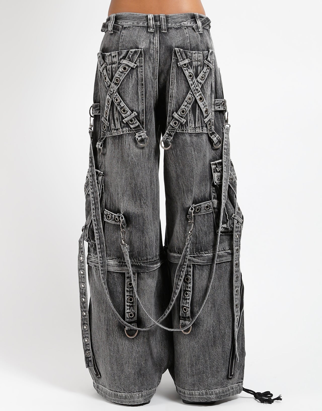 X-STRAP PANT FOG WASH DENIM