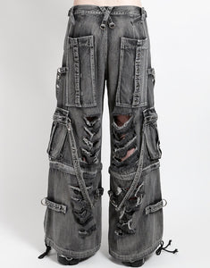 SHREDDER DENIM FULL FORCE PANT BLACK FOG WASH