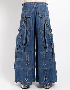 DENIM RING STRAP PANT BLUE DENIM