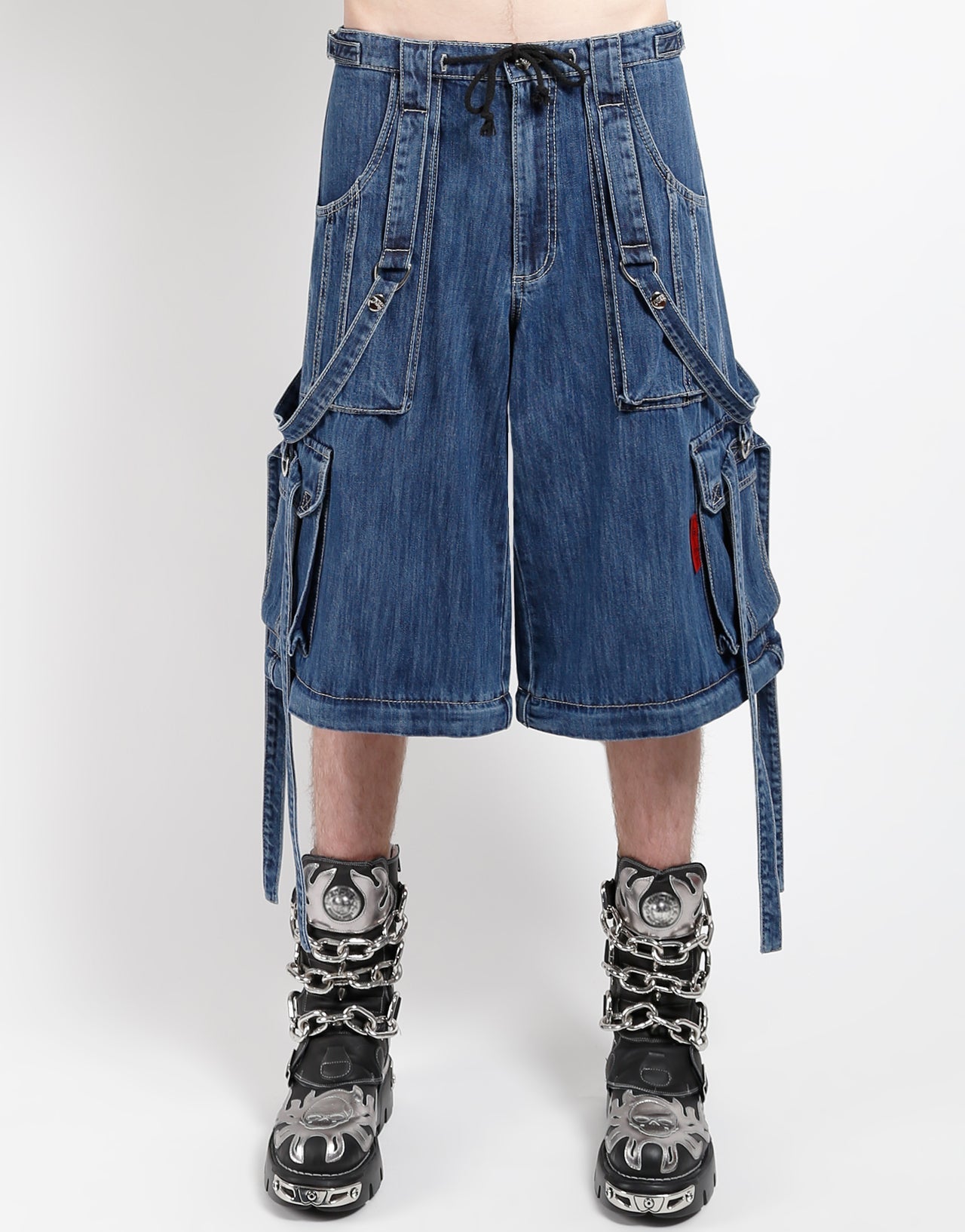 DENIM RING STRAP PANT BLUE DENIM