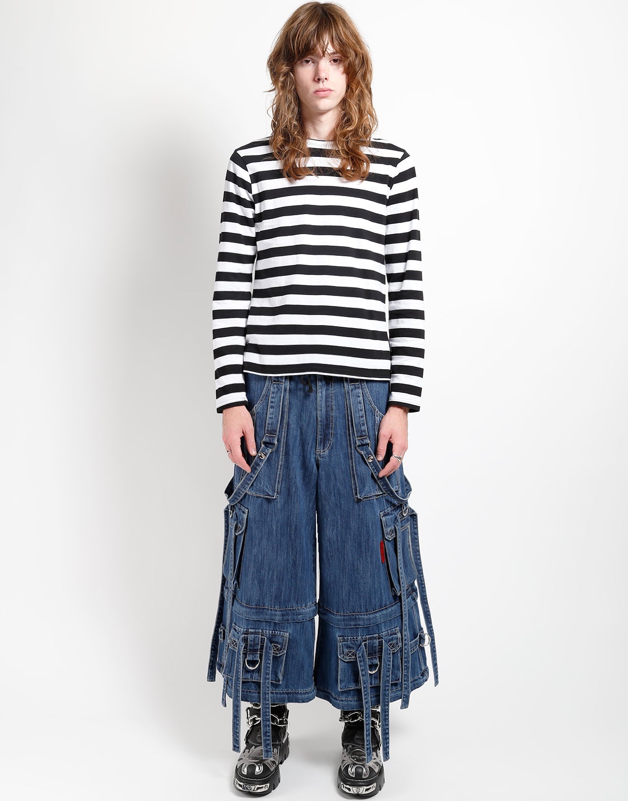 DENIM RING STRAP PANT BLUE DENIM