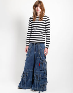 DENIM RING STRAP PANT BLUE DENIM