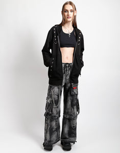 ZIP LOCK PANT STORM WASH BLACK DENIM