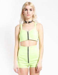 NEON LIME EXTRA CROP TOP