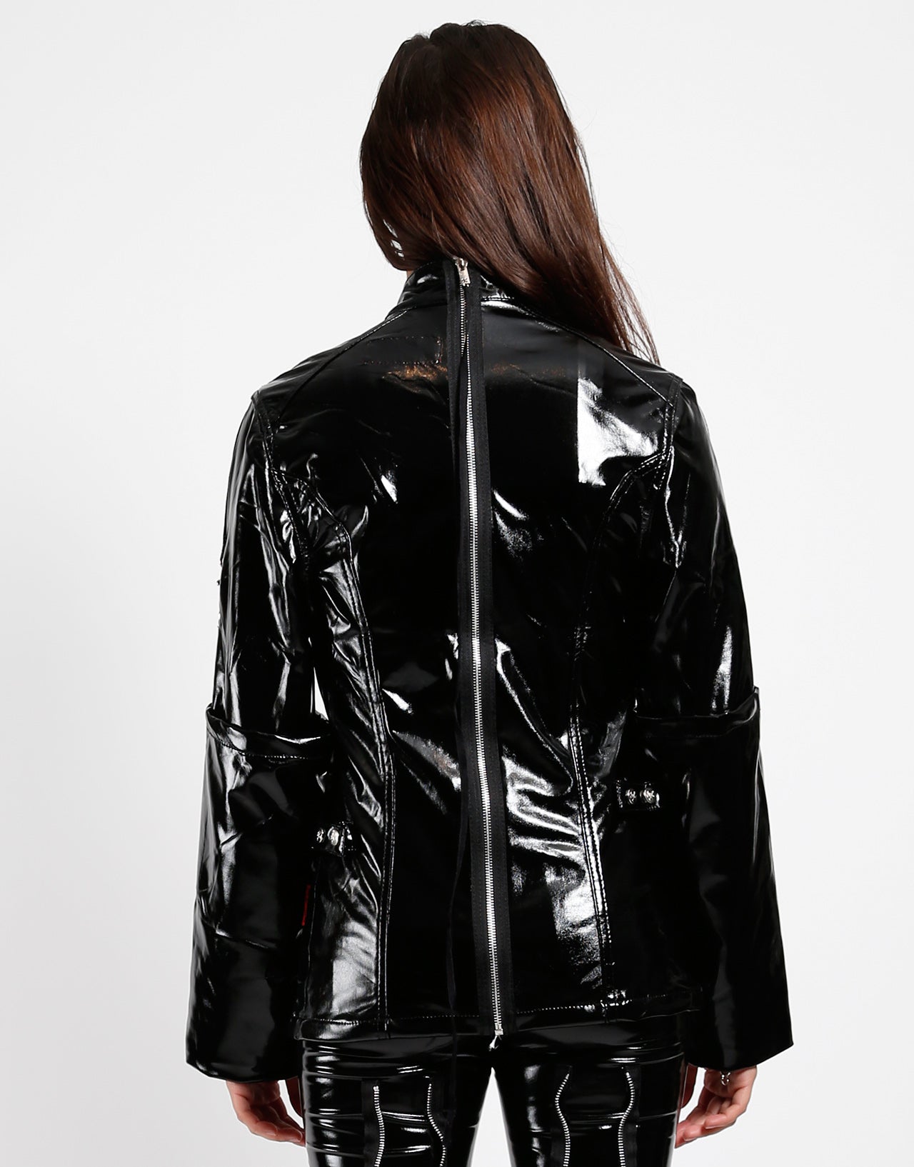 PVC VINYL BONDAGE LOCK JACKET