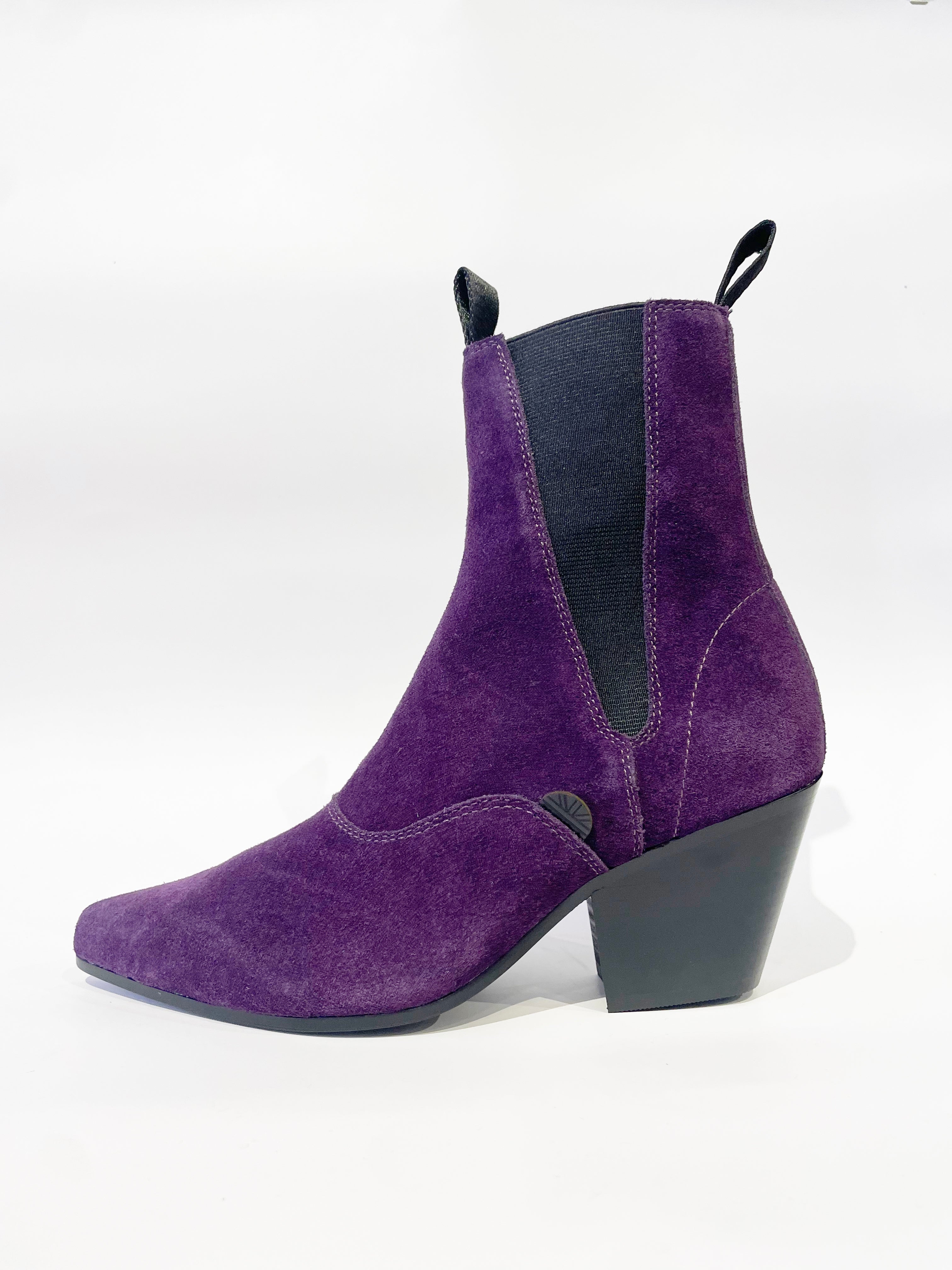 FRED BEATLE BOOT PURPLE SUEDE