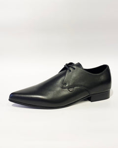 PAUL WINKLEPICKER BLACK LEATHER SHOES