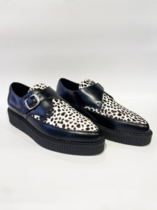 APOLLO BLACK WHITE LEOPARD CREEPERS SHOES