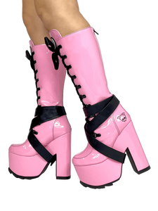 VAMP PINK PLATFORM BOOTS