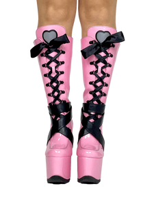 VAMP PINK PLATFORM BOOTS