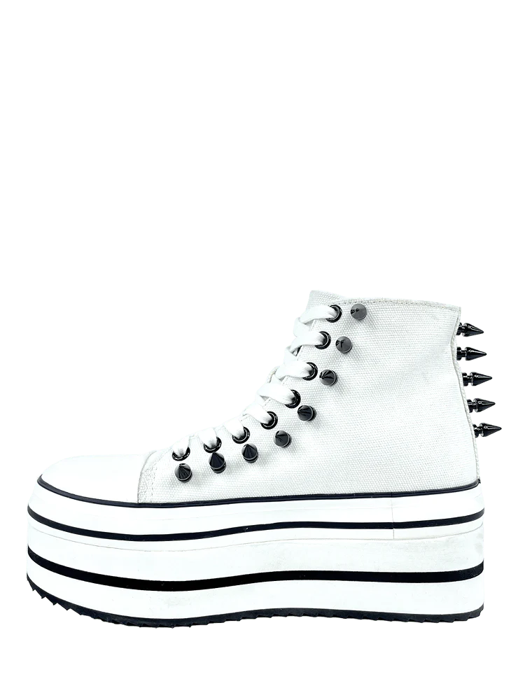 ELEVATION SPIKE WHITE PLATFORM SNEAKERS