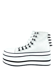 ELEVATION SPIKE WHITE PLATFORM SNEAKERS