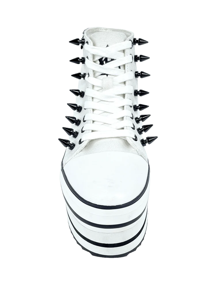 ELEVATION SPIKE WHITE PLATFORM SNEAKERS