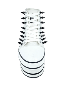 ELEVATION SPIKE WHITE PLATFORM SNEAKERS