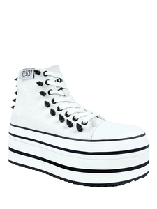 ELEVATION SPIKE WHITE PLATFORM SNEAKERS