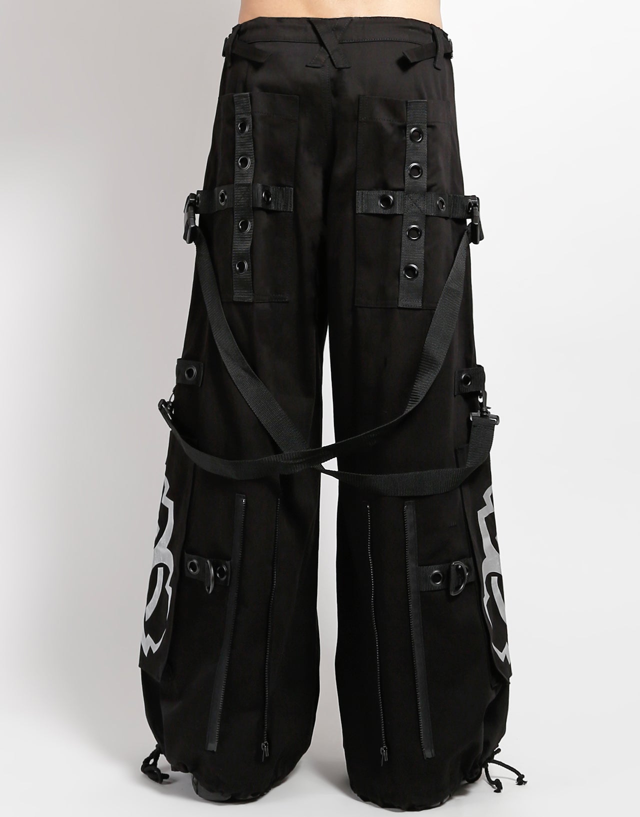Tripp NYC Step Chain Pants [Black/Orange] - Goth, Mall Goth, Street Goth