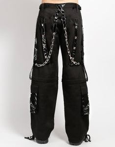 SCARE DARK STREET PANT BLACK PVC SKULL